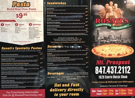 rosati's menu with prices near me|rosatis catering near me prices.